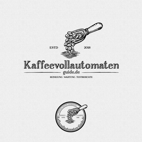 Grinder design with the title 'coffee logo'