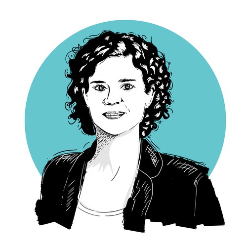 Abstract artwork with the title 'abstract style portrait illustration'