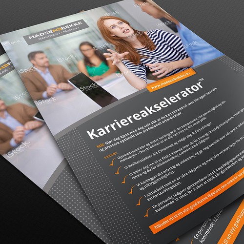 Promotional design with the title 'Flyer design for Recruitment and consultancy services'