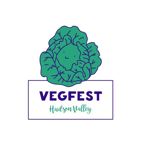 Positive logo with the title 'Hudson Valley VegFest'