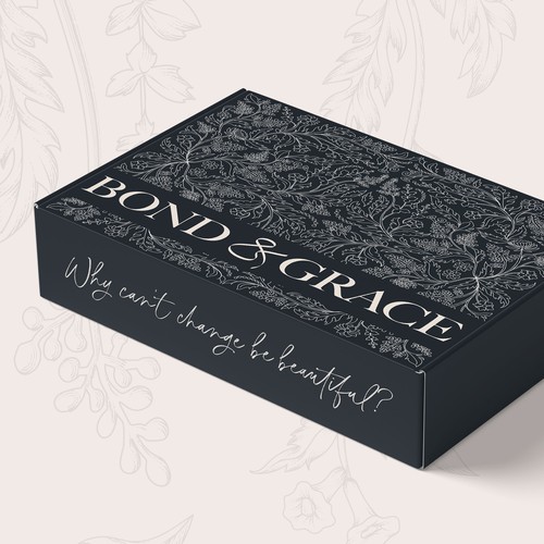 Flower packaging with the title 'Shipping package for Bond & Grace'
