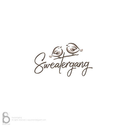 Bird logo with the title 'Logo Design for Sweatergang'