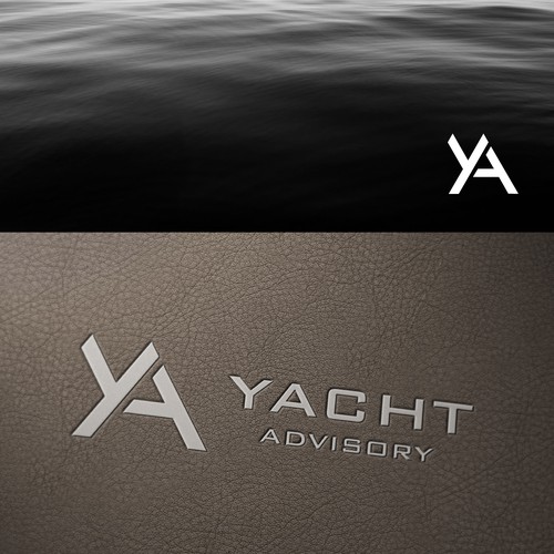 Advisory logo with the title 'Create a distinctive logo and name for a new yachting consultancybusiness.'