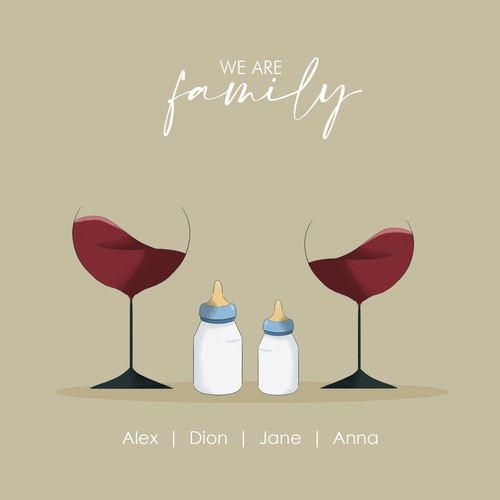 Family artwork with the title 'Family poster design'