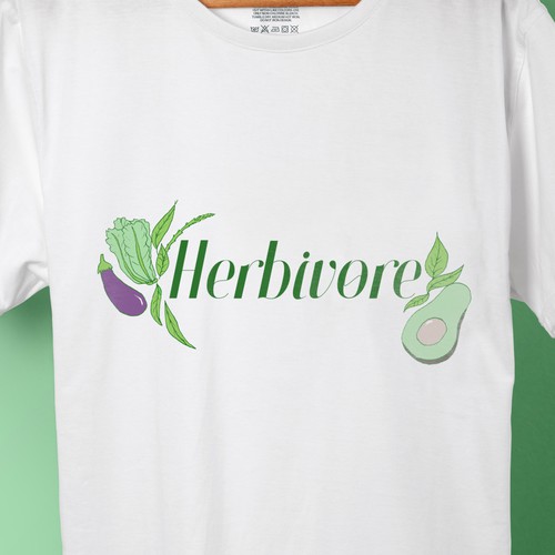 Vegetarian t-shirt with the title 'Design for a vegan t-shirt'