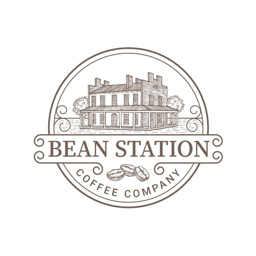 Roaster logo with the title 'Coffee company logo'