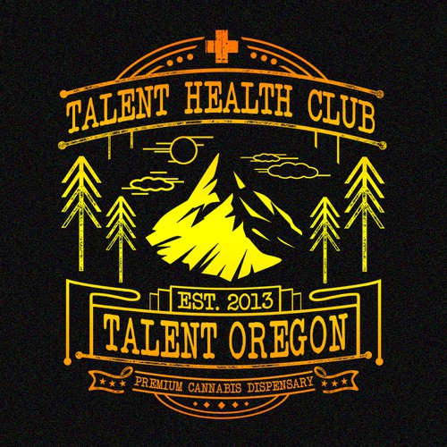 Calligraphy t-shirt with the title 'Talen health Club'