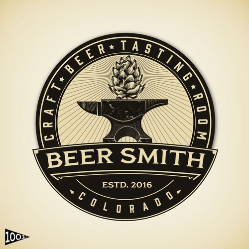 Hops logo with the title 'Craft Beer Tasting Room'