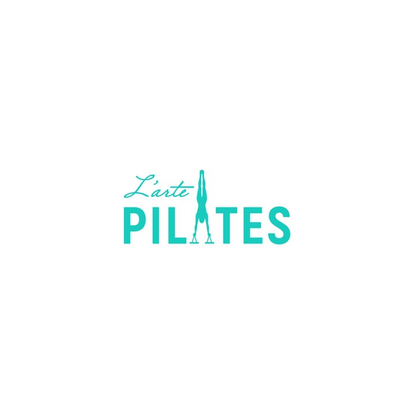 Stretching logo with the title 'L’arte Pilates Logo'