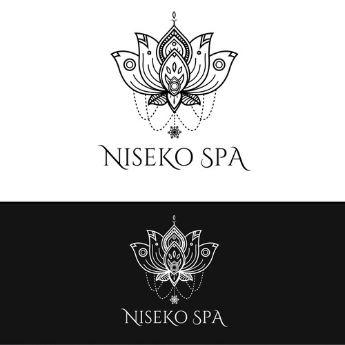 Complex logo with the title 'Niseko Spa'