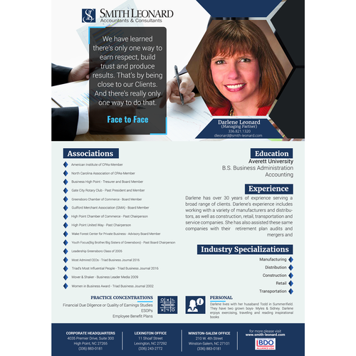 Rack card design with the title 'Bio Flyer Design'