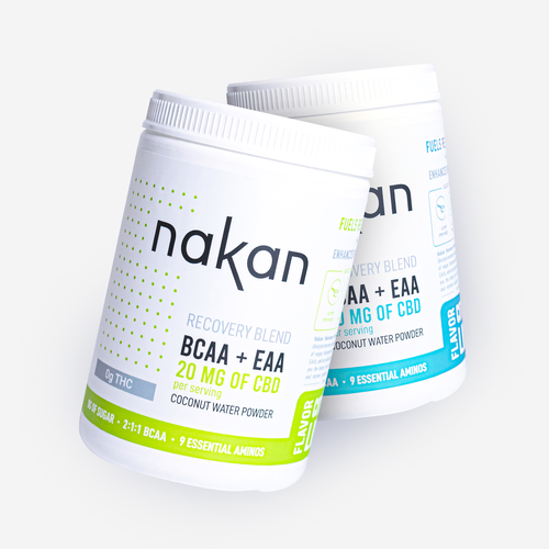 Pharmacy label with the title 'Nakan - Recovery Blend'