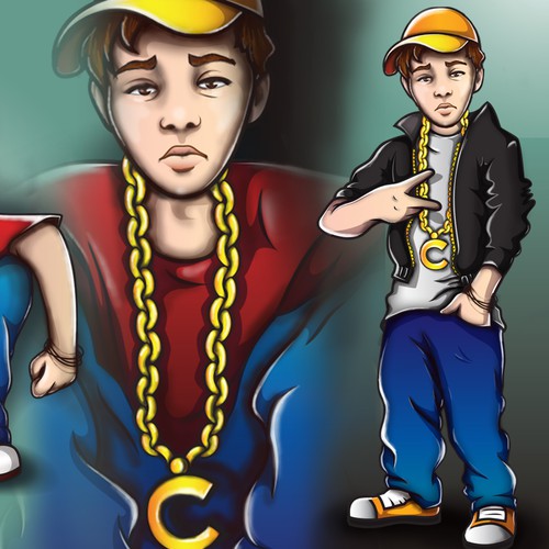 Hand design with the title 'Rapper boy'