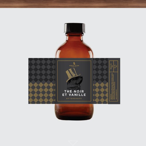 Elegant label with the title 'Intriguing design for Shaving Soap and Aftershave labels'
