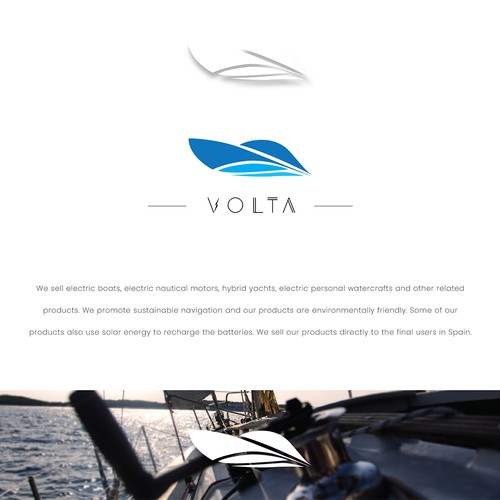 Boat brand with the title 'Concepto de logotipo'