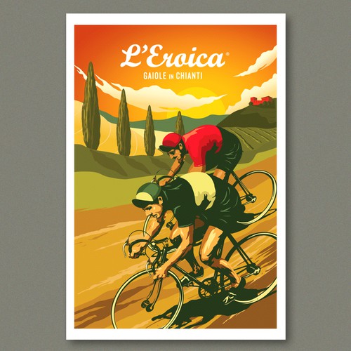 Sports illustration with the title 'poster illustration'