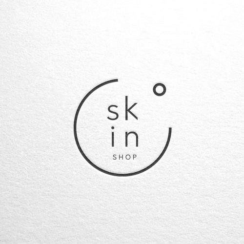 Light brand with the title 'Minimal style logo for Skinshop'