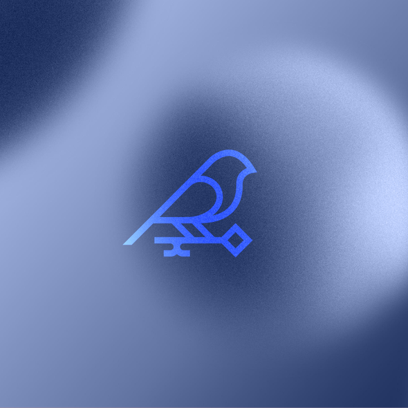 Iron logo with the title 'Bird + key logo'