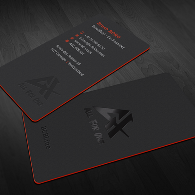 Modern Black Business Cards for ALL4ONE