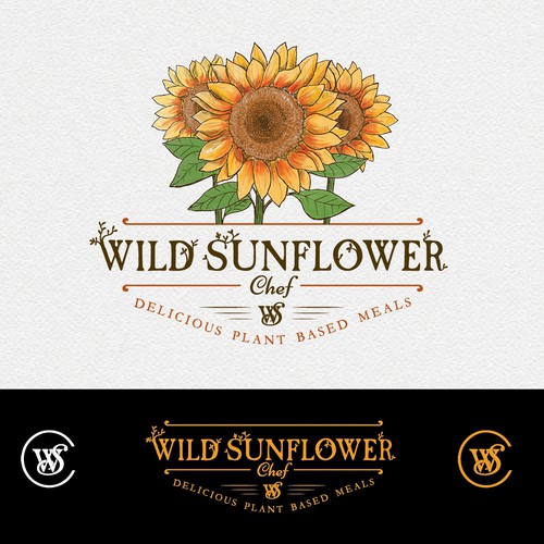 Flower brand with the title 'Wild Sunlower Chef'