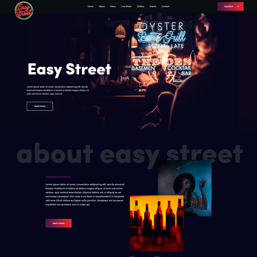 Karaoke design with the title 'Home Page Design For Karaoke/Bar'