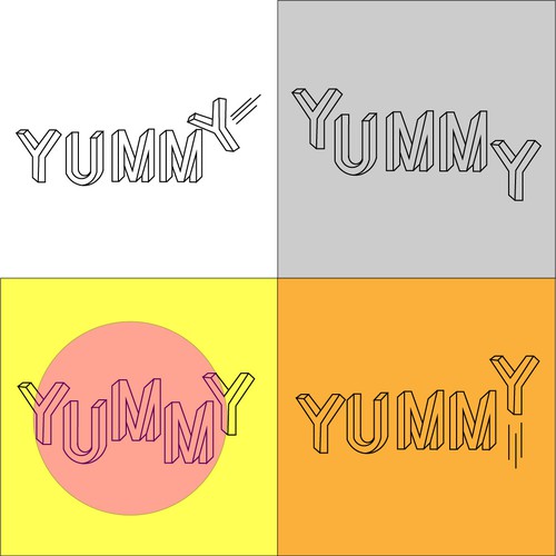 Yummy logo with the title 'Logo for a food delivery company'