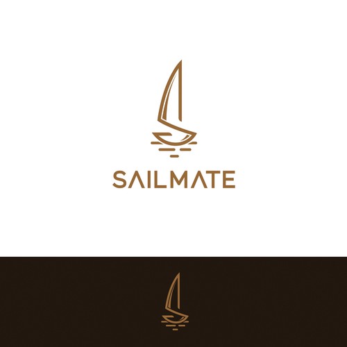 Pure design with the title 'Modern minimal and sophisticated logo for fashion sail bags.'