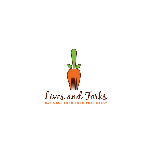 Carrot design with the title 'Logo concept for a health and wellness company'