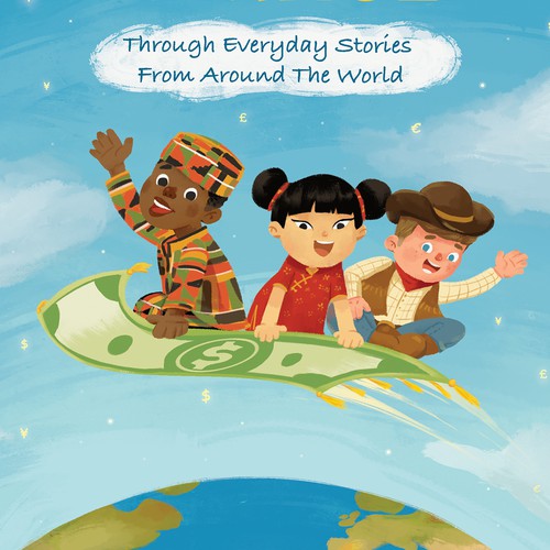 Kids book cover with the title 'Personal Finance through Everyday Stories from around the World'