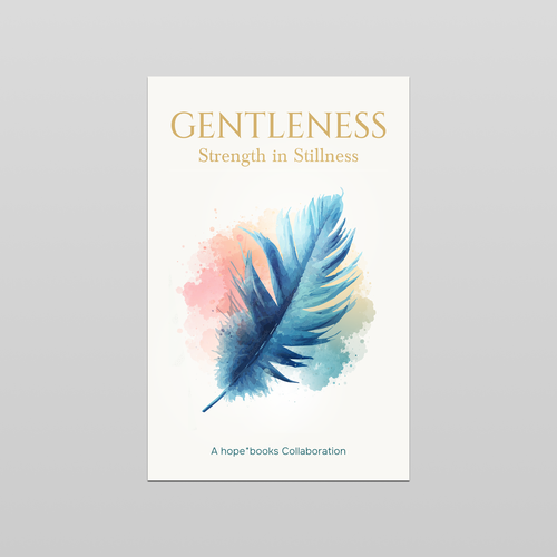 Watercolor book cover with the title 'Cover Contest for "GENTLENESS"'