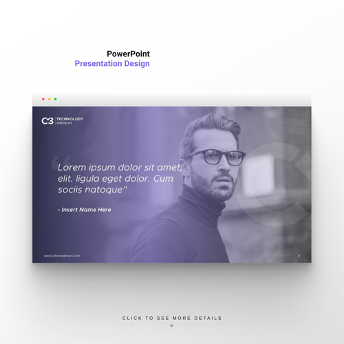 Report design with the title 'Modern Techy PowerPoint Template'