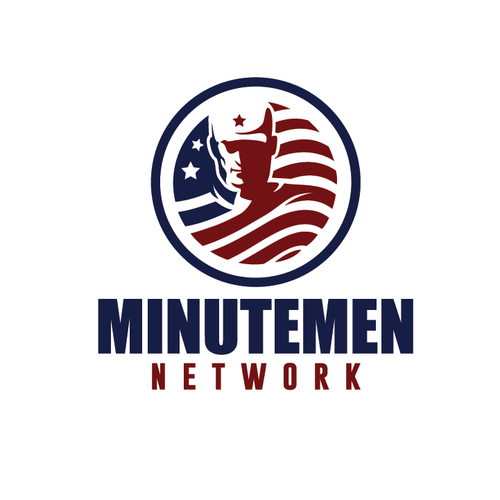 Figure design with the title 'Minutemen Network logo'