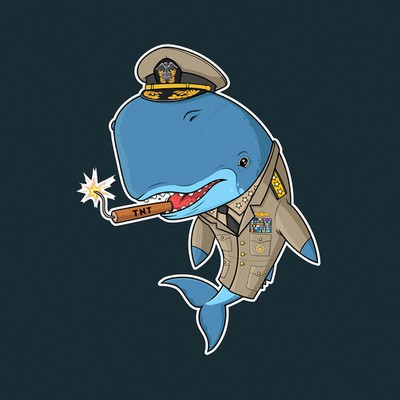 Cartoon Captain Whale