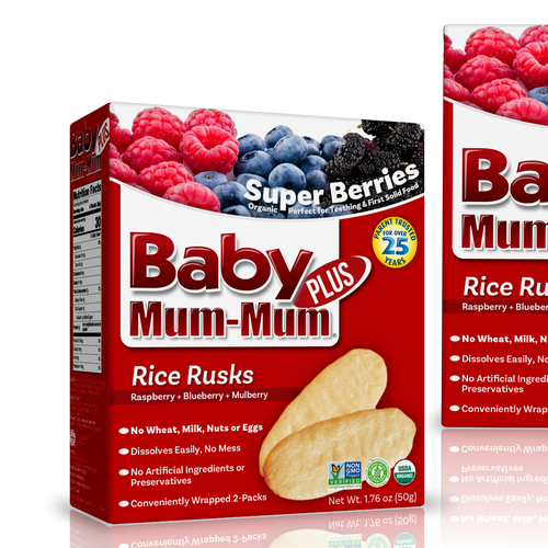 Fruit packaging with the title 'Super Berries'