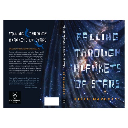 Children's book cover with the title 'Cover of Falling Through Blankets of Stars'