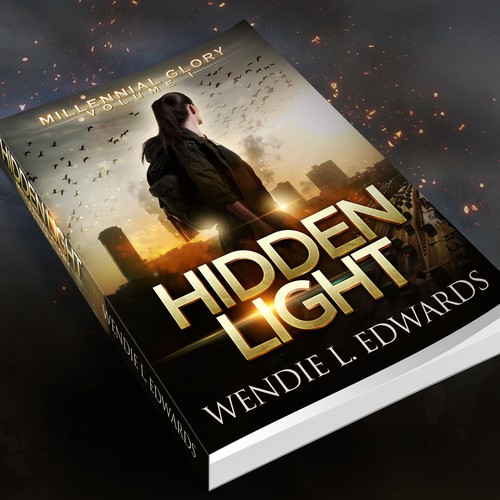 Cinematic design with the title '"Hidden Light" cover design'