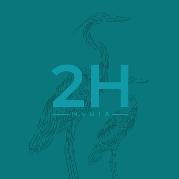Media agency logo with the title '2 Herons Media'