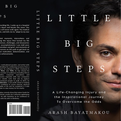 Biography book cover with the title 'Little Big Steps'