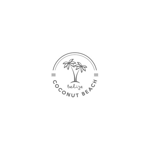 Vacation logo with the title 'Coconut Beach Belize'