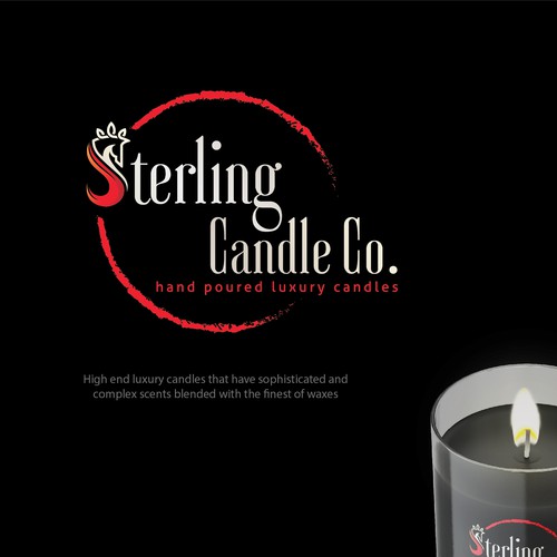 Wax logo with the title 'Sterling Candle Co.'