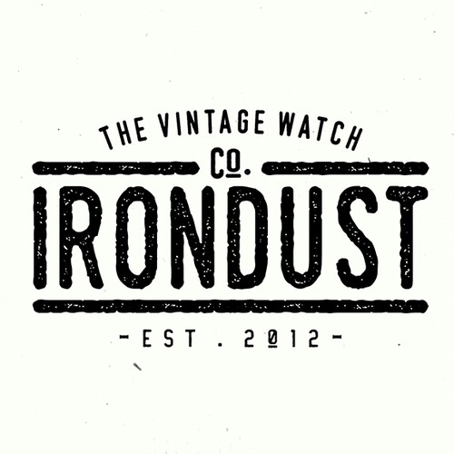 Distressed logo with the title 'Vintage Logo For a Watch Company'