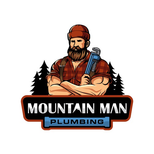 Wrench logo with the title 'Mountain Man Plumbing'