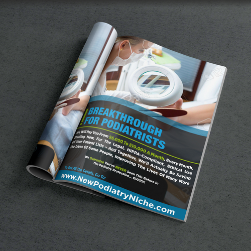 Magazine ad design with the title '2 simple, magazine ads'