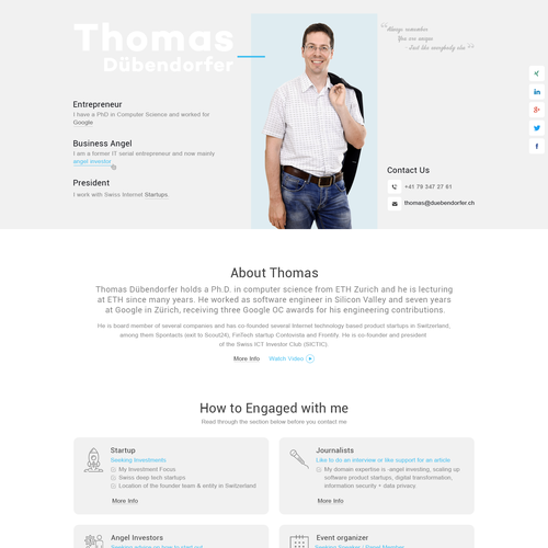 IT website with the title 'Virtual Home of Thomas Dübendorfer'