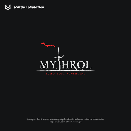 Board game design with the title 'Epic logo design for "Mythrol"'