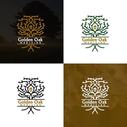 Woods design with the title 'Oak Tree Logo'
