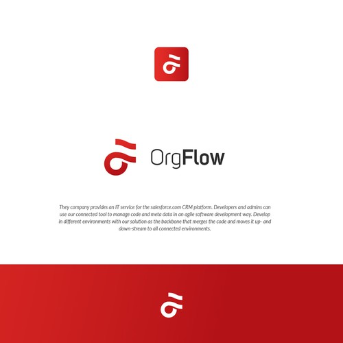 Organization brand with the title 'Logo concept for IT service company.'