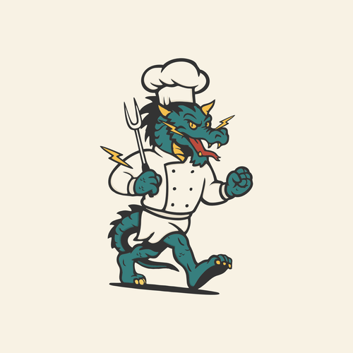 Thunder logo with the title 'Mascot Design'