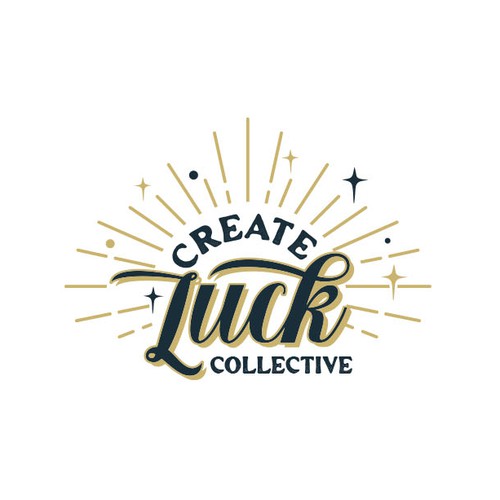 Community logo with the title 'Logo design for Create Luck Collective'