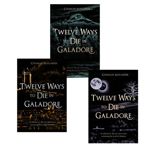Series book cover with the title 'Covers for a series of fantasy short stories'